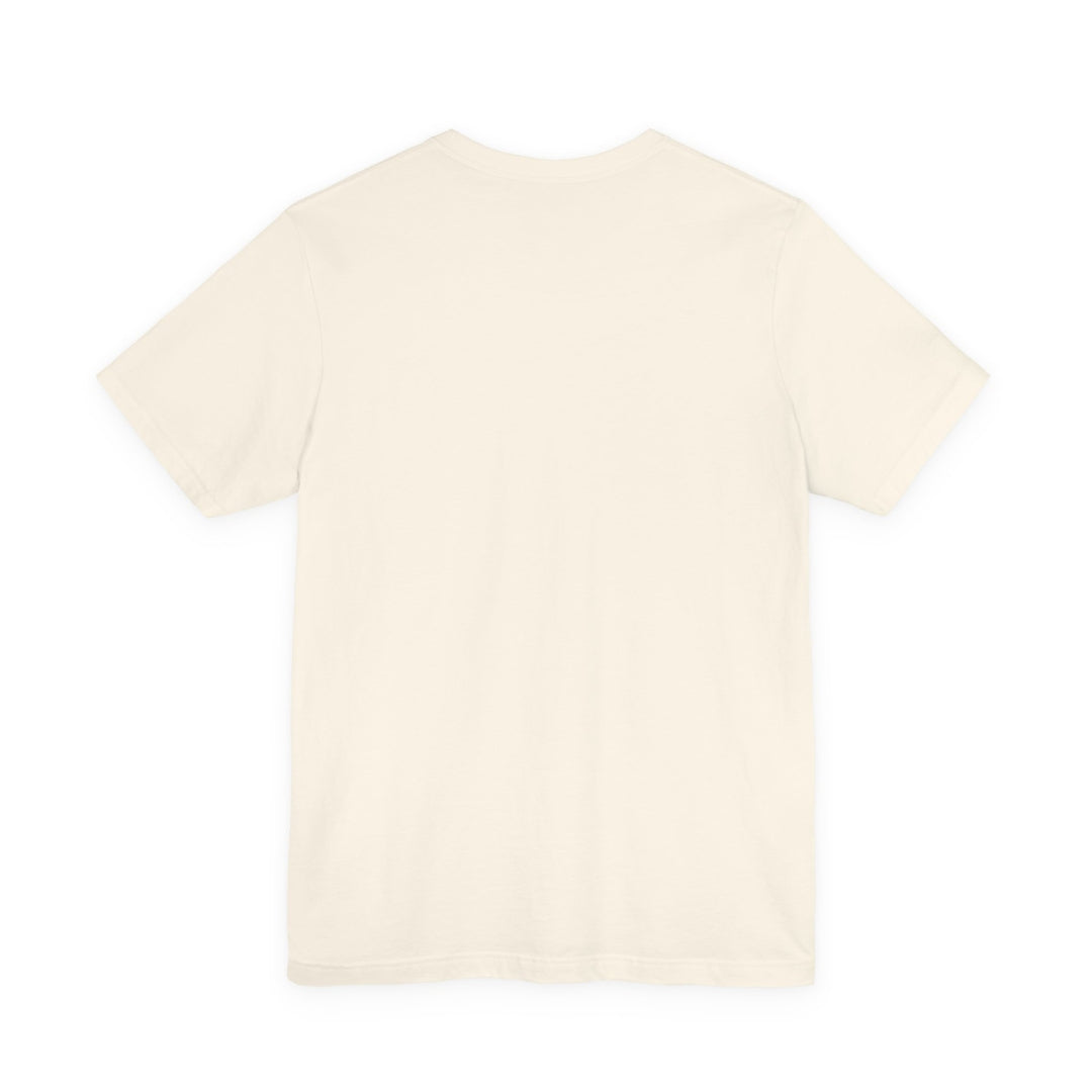 Here For It Tee in Natural, back view — plain back, no print — EvoDad Co.