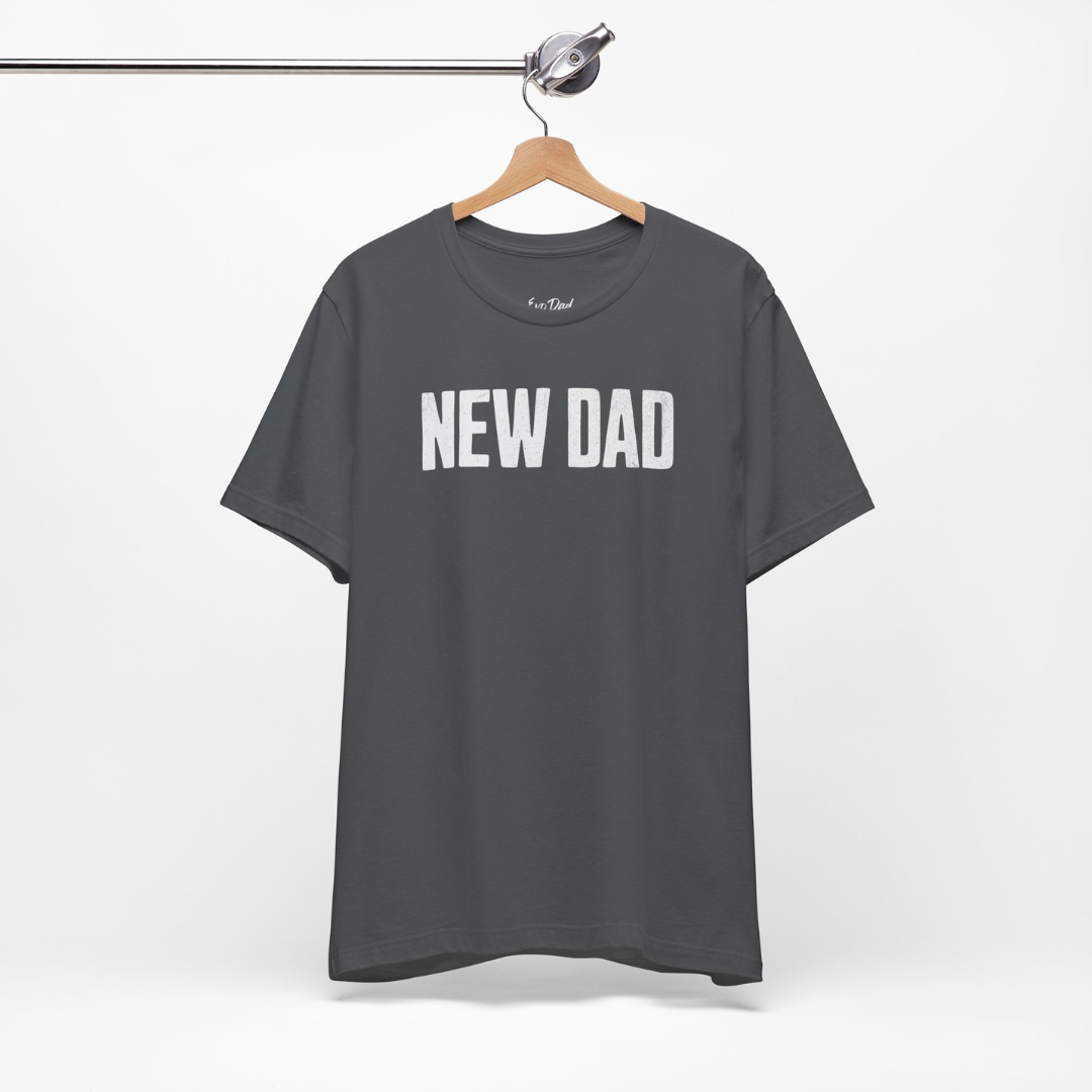 New Dad graphic tee, bold block lettering design - EvoDad Co.